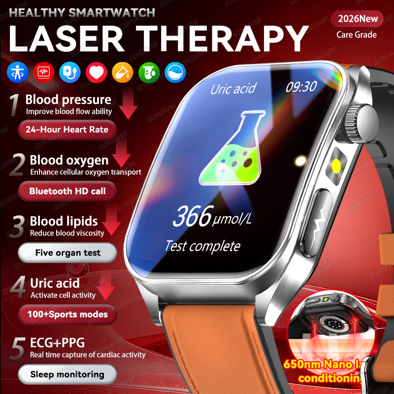 Laser Distance Measure - GUHUAVMI New Laser Therapy ECG+PPG Smart