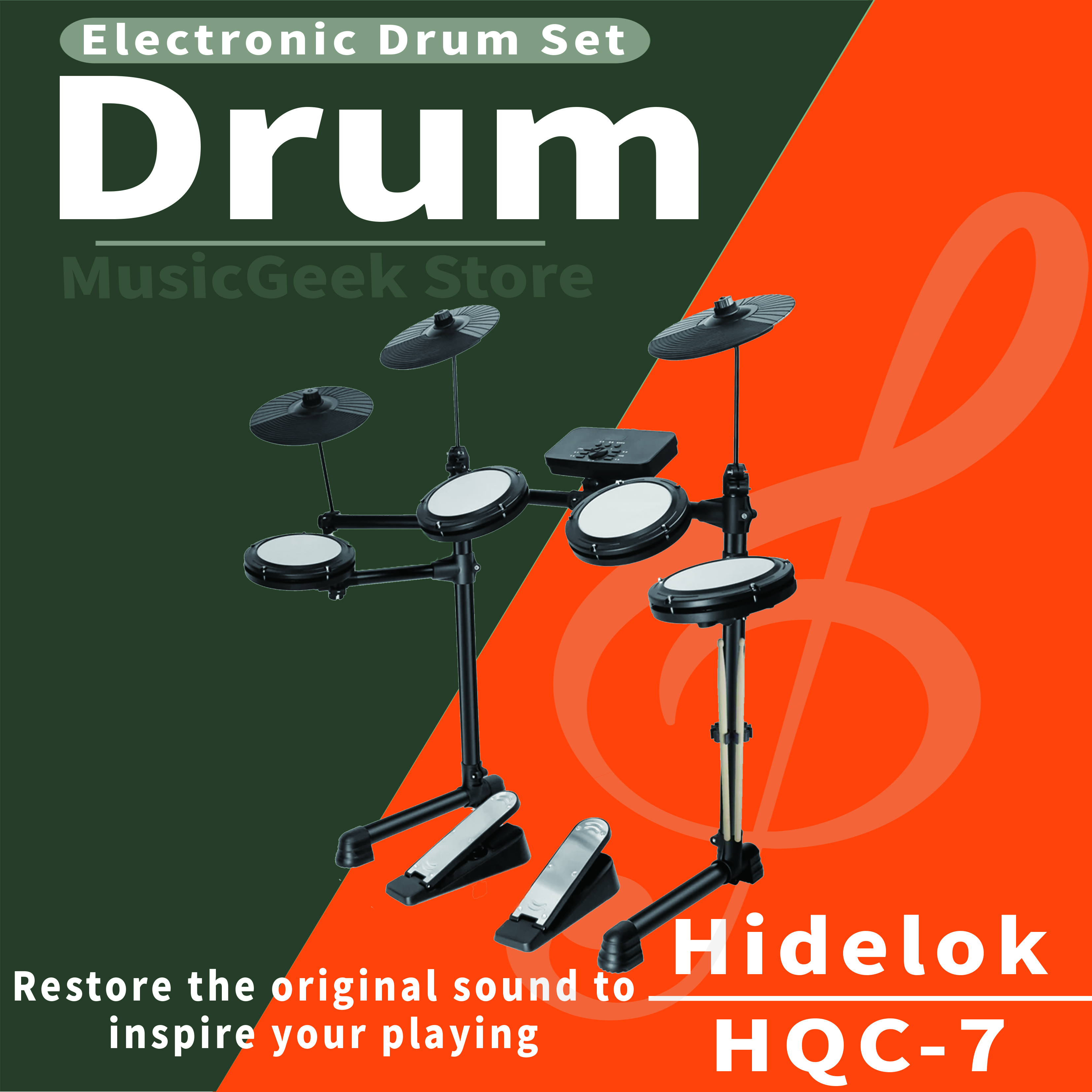 Electronic Drum Kit HQC-7 4 Dr - Election Electronics & Gadgets Store Woocommerce Theme recensione e prezzo