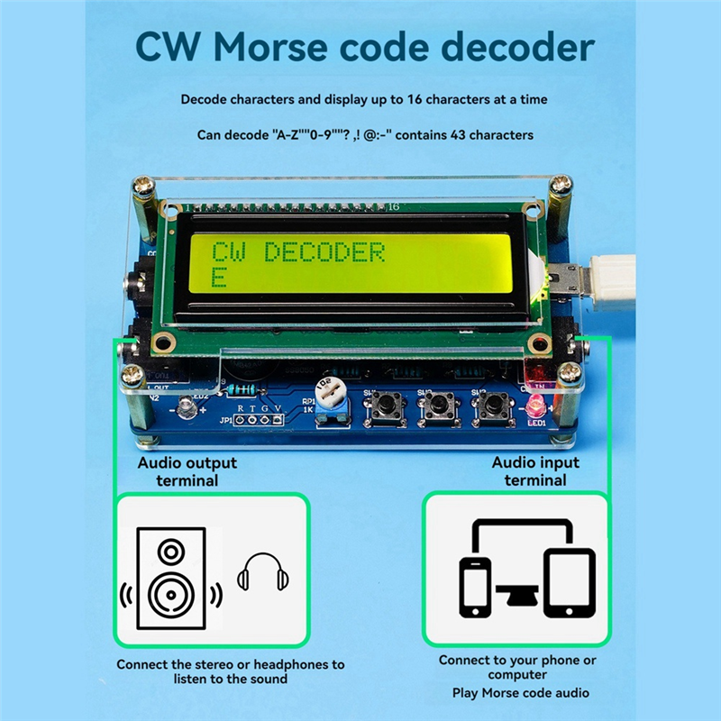 ELECT-CW Morse Code Decoder Bu - Election Electronics & Gadgets Store Woocommerce Theme recensione e prezzo