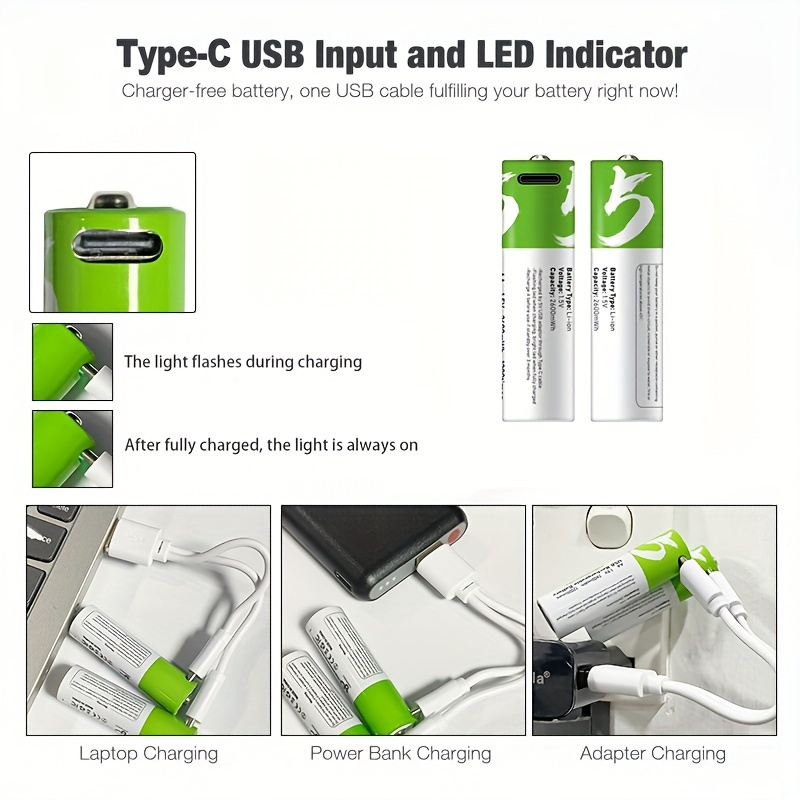 Smart 1.5V AA 2600mWh USB Rech - Modern Electronics Gadgets recensione e prezzo