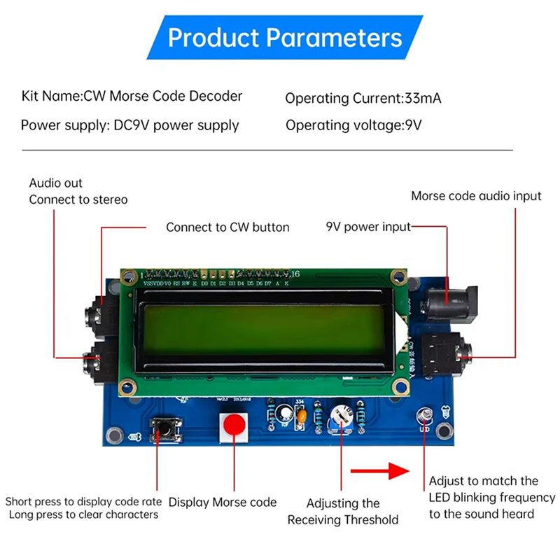 ELECT-2X DIY CW Trainer Decode - Election Electronics & Gadgets Store Woocommerce Theme recensione e prezzo