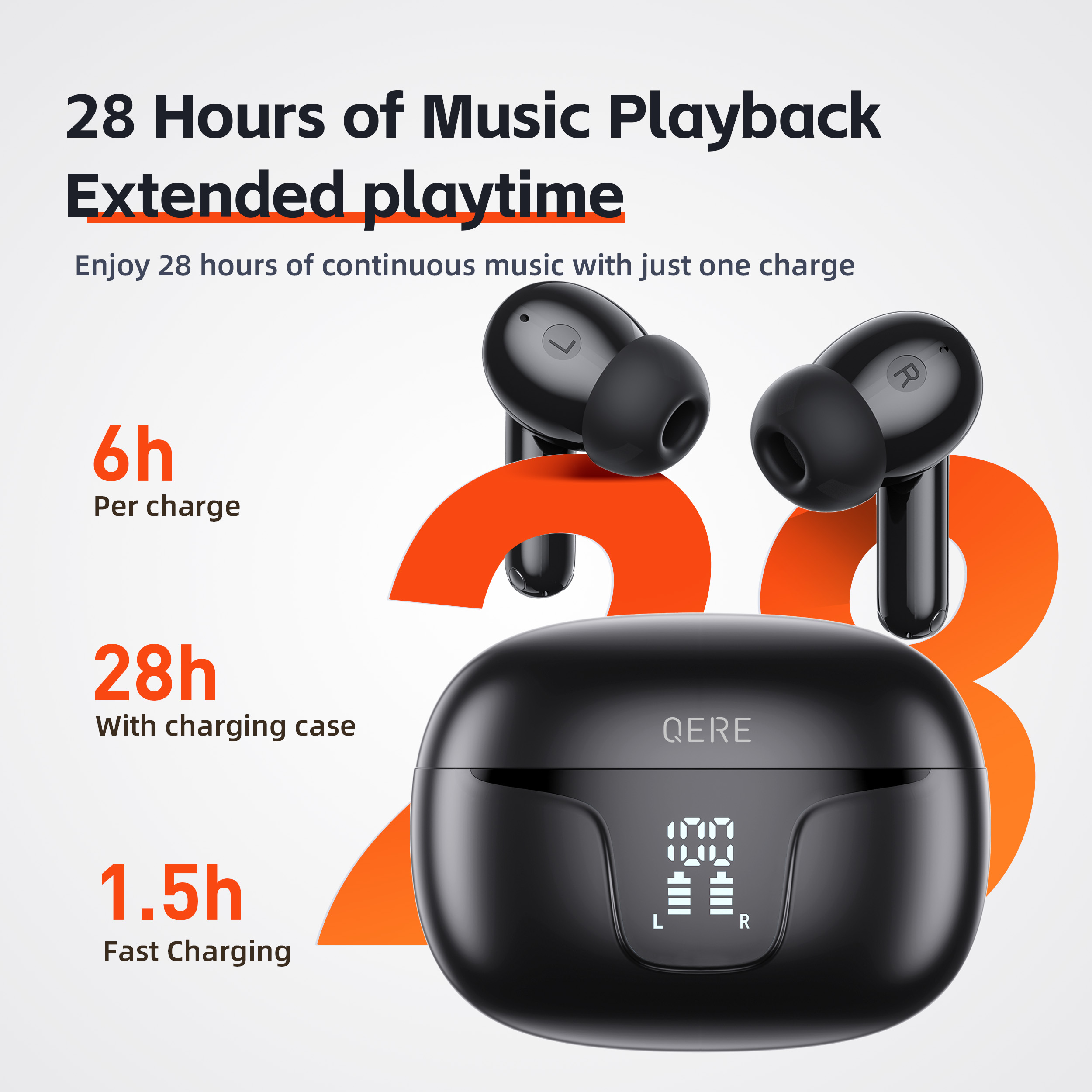 QERE E60 Wireless Headphones,  - Earbuds Anc Wireless recensione e prezzo
